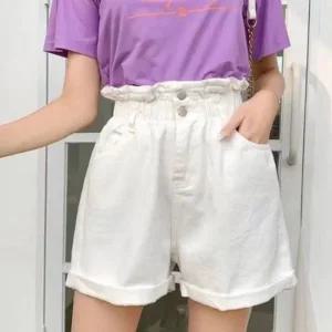 [아우트]하이웨스트 롤업 데님 청반바지 패션 1P