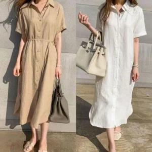 [아우트]린넨원피스 봄가을옷 외출복 여행용옷 여행