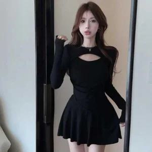 [아우트]플레어스커트 룩 미팅소개팅클럽