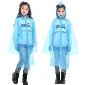 [아우트]우의 레인코트 키즈우비 블루 등산 캠핑