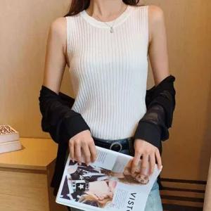 [아우트]박스티 골지 민소매 이너웨어 니트 나시 5