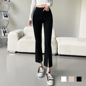 [아우트]메소니 스판 나팔바지 앞트임 부츠컷