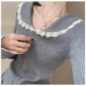 [아우트]슬림핏 레이스가디건추천 가디건