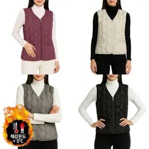 [아우트]여성 데일리 작업복조끼 V넥 패딩