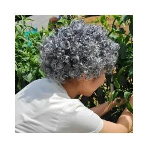 루미나D 할머니 분장용 흰머리 촌캉스 가발 뽀글머리 백발