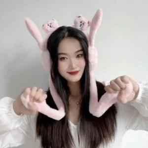 곰돌이 쫑긋 움직이는 귀마개 겨울귀도리 (49NDf)