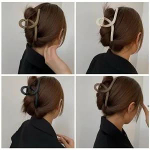 빅사이즈 대왕 무광 긴머리 대형 13cm 반머리 헤어 숱많은머리 집게핀