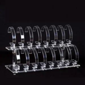 전시 시계 홀더 받침대 아크릴 거치대 16구 2단 (49bwP)