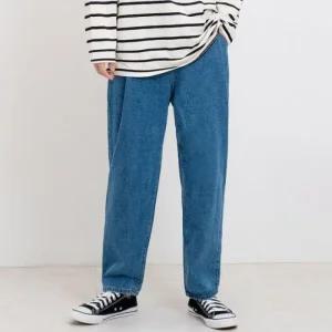 핀턱오버핏 배기중청청바지 편안한룩 남자 히피 (49UBg)