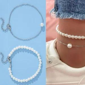 진주 예쁜 패션 여자발찌 발찌 발목이 샌들 2종 (49Qj2)