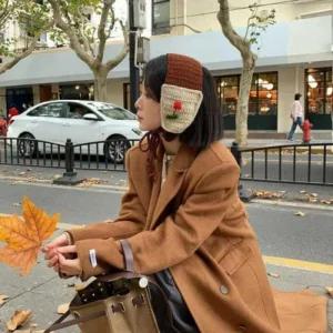 손뜨개 귀마개 니트귀마개 플라워 니트 귀도리 (49Q3Z)