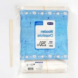 [콩심팥심]대용량 나무 젓가락 250 개입 캠핑