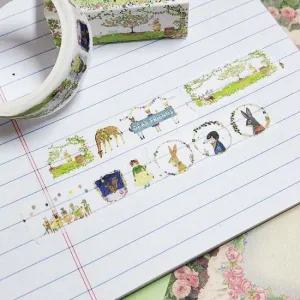 마스킹 수채화 테이프 숲속친구들 용품 다이어리 데코 꾸미기