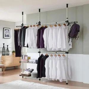 원터치 38파이 행거 시스템 옷걸이 버원행거 행거302폴 수납식행거 행거 정장 드레스