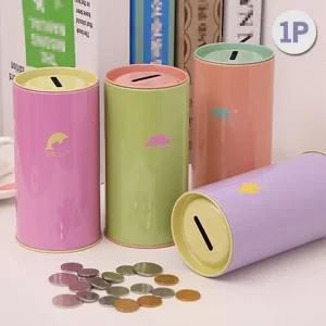 저금통 심플 일러스트 원형 저금통