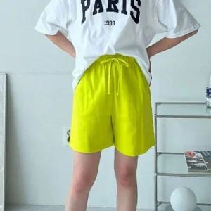 4부 여자 추천 밴딩 반바지 꾸안꾸 1P 무지 데일리 숏