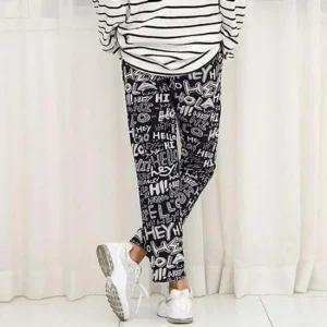 여자 방한 융털바지 스타일 겨울바지 헬로우 밴드기모