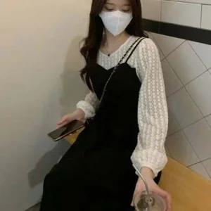 스트링 봄가을 데일리 레이스 나시레이어드 클래식 일