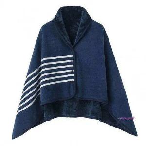 극세사블랭킷 블랑캣 휴대용 쇼파 캠핑 담요 포근라인 망토 기모 똑딱이yza062