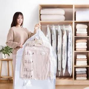 롱코트용 압축팩 공간절약 정리수납 팩 옷수납용 옷걸이 대용량 코트용