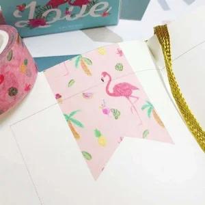 다꾸 마스킹 수채화 테이프 여름플라밍고 다이어리 데코 용