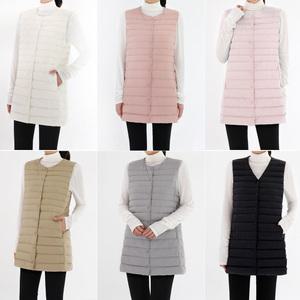 키튼 투웨이 거위털 구스100 오리털 덕다운100 경량패딩 롱조끼 패딩조끼