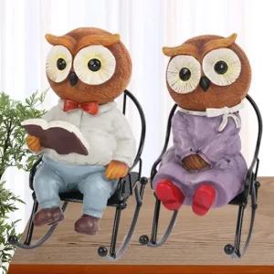 철제 흔들의자 부엉이 1p 장식품 인테리어 소품 수공예