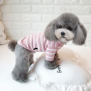 투미 강아지 데일리 티셔츠 스트라이프 기본티 실내복 애견 반려견 옷