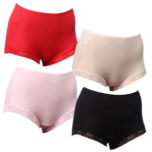 모달 레이스 여성 여자 빅사이즈 L-2XL 맥시 삼각 팬티 2매