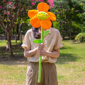 스마일인형 주황 90cm 선물 꽃다발 만들기 어린이 조화  인테리어 소품 졸업 발표회 테드 빅 기념일 장식