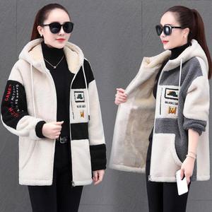 여성 양털 후리스 뽀글이 후드 집업 자켓 PD100