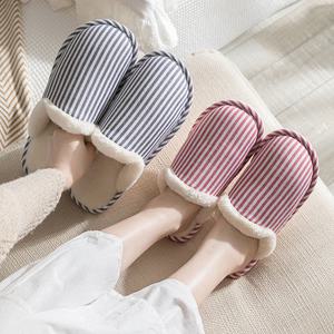 포커스 스트라이프 털실내화 거실화 슬리퍼 겨울실내화 털슬리퍼 방한화 양털실내화