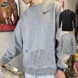 [나이키] 써마 플리스 기모 맨투맨 트레이닝 티셔츠