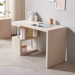 아이앤 레나1200멀티소형2단책장책상세트BR