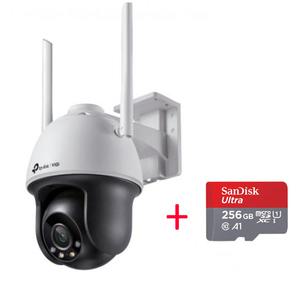 티피링크 VIGI 4MP 실외 풀 컬러 Wi-Fi 팬 틸트 네트워크 카메라 C540-W + 256GB SD카드