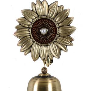 풍수에 좋은 색감있는 해바라기 문종 앤틱골드 해바라기 현관문종 풍경종