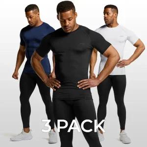 테슬라 언더레이어 반팔 티셔츠 베이스레이어 3팩 TM-MUB20