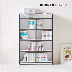 보루네오 엘리브 4단 2칸 선반 폭좁은 책장 bk171