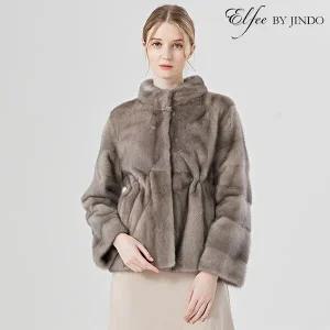 [최초가 2390000원]  Elfee 소매 GTOB 유색 밍크 휘메일 자켓(K9W3EJ25_)