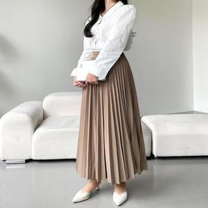 [오노마] ONM 2컬러 플리츠치마 여성 주름스커트 롱스커트 밴딩