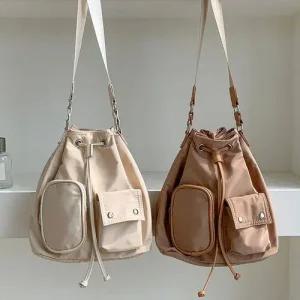 2way 나일론 버킷백 숄더백 크로스백 미니백 방수 여성 복조리 캐주얼 학생 가방 M1222282