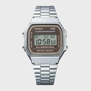 CASIO 카시오 A168WA-5A 빈티지 레트로 전자시계 브라운