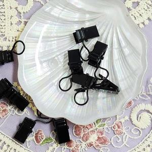 [G38365Q]고리 링 집게 블랙 10P