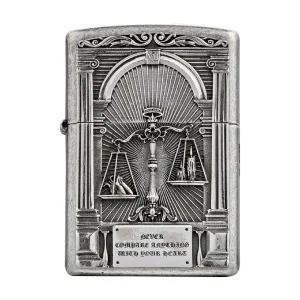 [롯데백화점]신명글로빅스 ZIPPO 라이터 타로의 해석 Never Compare 비교할 수 없는 /순은 엠블렘 ZPM1MA15