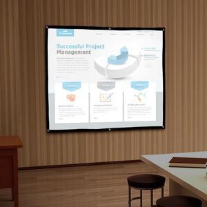 [XBI4HJKM]이동형 빔프로젝터 스크린 146x110cm 캠핑