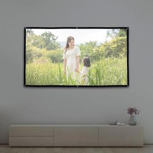 [XBI4HJK5]이동형 빔프로젝터 스크린 203x115cm 생활용품