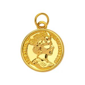 [한국금다이아몬드] 순금 펜던트 24K 할로우 볼륨 통통 엘리자베스 코인 (대)