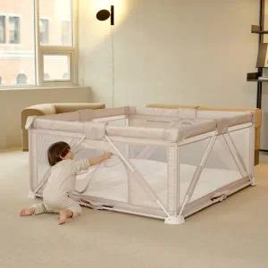 [아이팜]접이식 휴대용 베이비룸 150x140 유아 낙상방지 침대가드