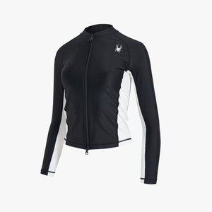 [스파이더](센텀시티점) 여성 프로웹 워터스포츠 레터링 로고 래쉬가드 SPIMCNFT372WBLK