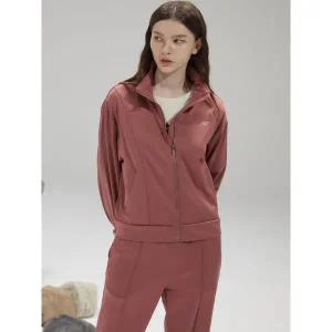 [하프클럽/스케쳐스]여성 캐주얼 스트레치 웜 트랙셋업 2종(다크핑크)